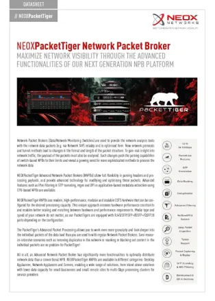 Fiche technique - PacketTiger Network Packet Broker